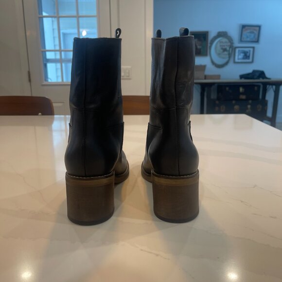 Free People Tabby Black Leather Ankle Boot Women’s  Size EU 39.5 /US 9 - Picture 5 of 10